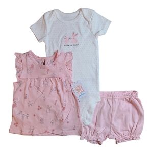 Carter's 3-Piece Pink & White Summer Set 9M